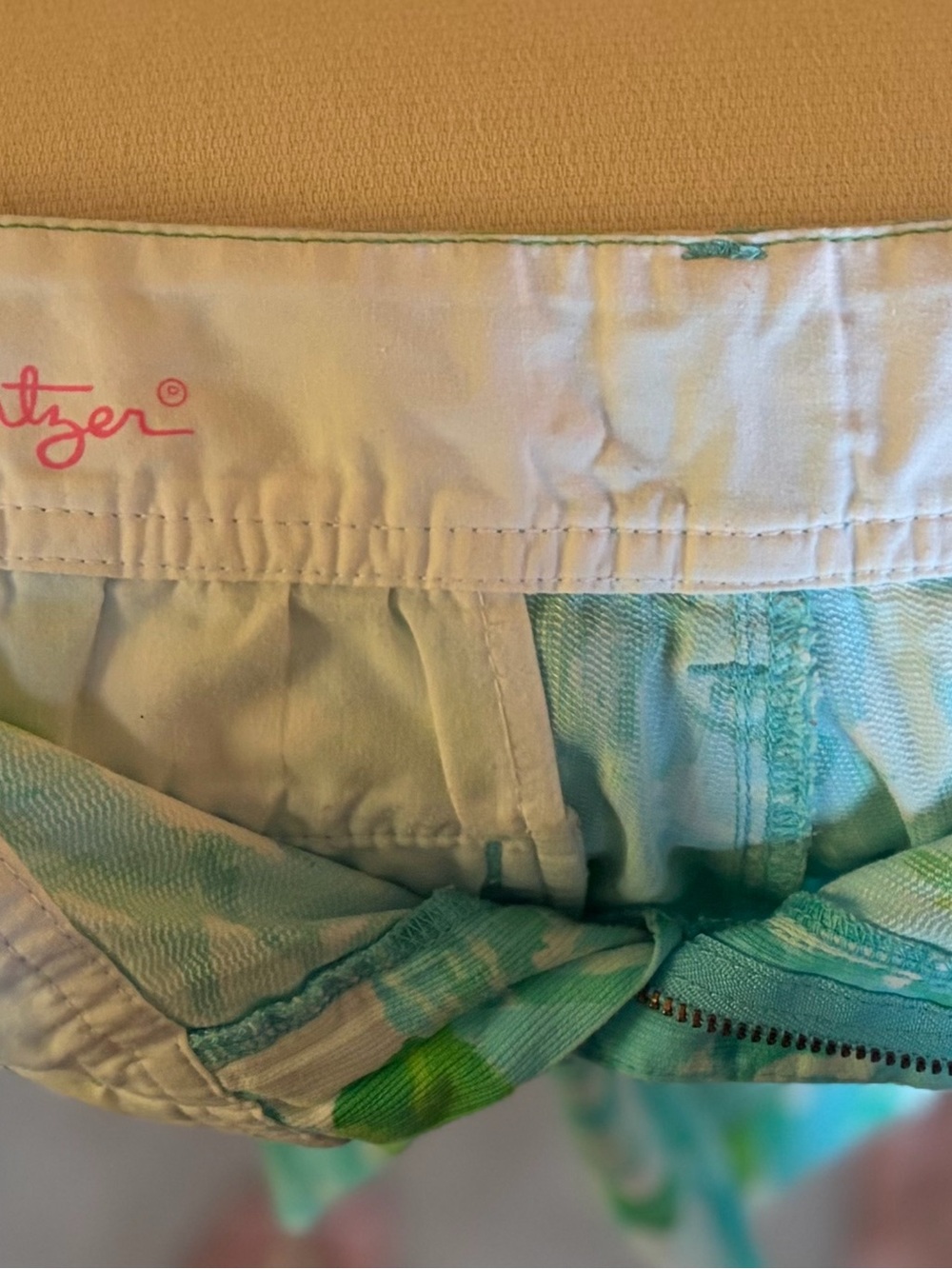 Lilly Pulitzer Mint & Turquoise Floral Bermuda Shorts size 10 - Picture 4 of 5